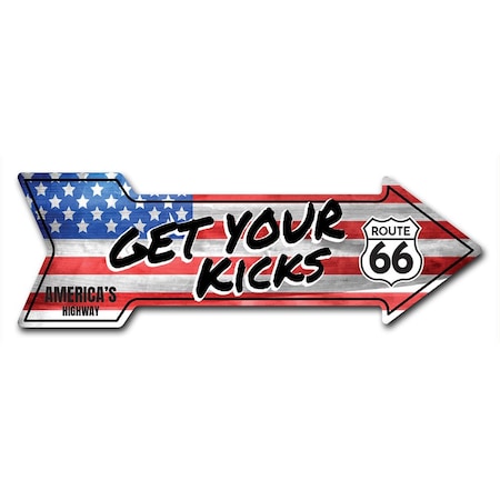 Signmission Get Your Kicks Route 66 Arrow Decal Funny Home Decor 30in Wide D-A-10-999847